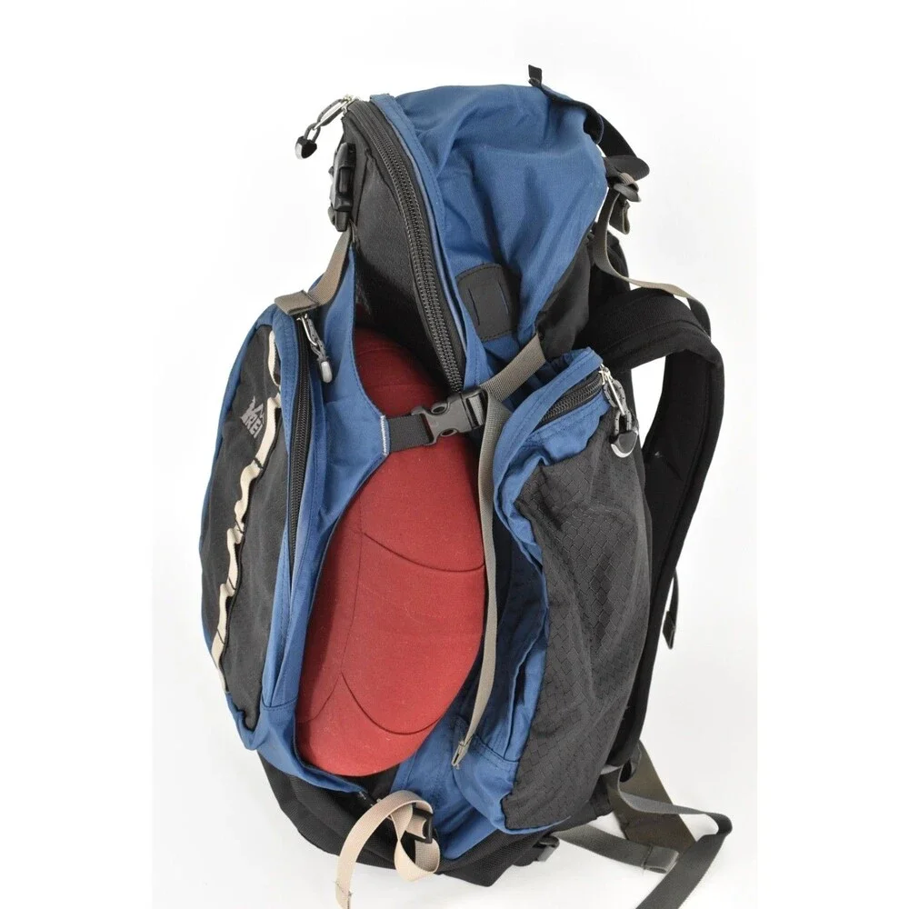 REI Size Small 50L Alpine Plus Blue Vintage Internal Frame Hiking Backpack